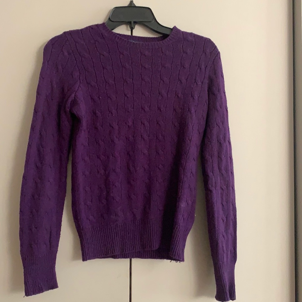 RL Rugby Wool/Cashmere Cable Knit Pullover